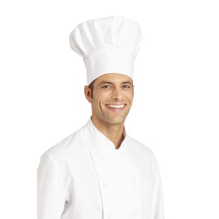 Großer Kochhut Universalgröße in zwei Farben weiß