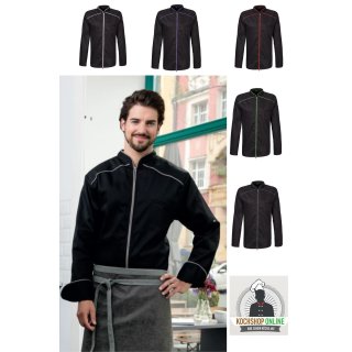 Rockige Kochjacke unisex mit Reissverschluss in 6 Farben