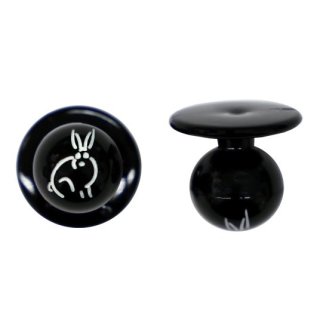 Ostern kann kommen! schwarze Kochknöpfe mit Hase