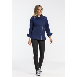Damen Kochjacke mit Reissverschluss (diagonal)